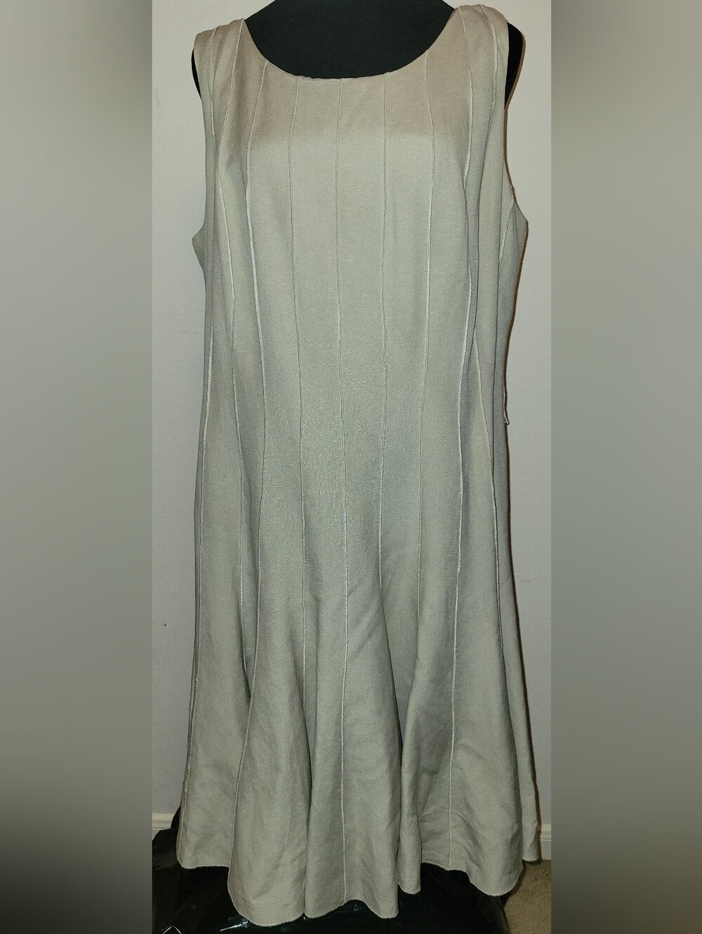 Calvin Klein Soft Cream Sleeveless A-Line Dress